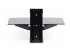 StarTech.com Floating Wall-Mounted AV Shelf, Adjustable Height Shelf For Under TV, Organize A/V Equipment On Black Tempered Glass Shelf - Back