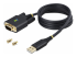 StarTech.com 3ft (1m) USB to Serial Adapter Cable, Interchangeable DB9 Screws/Nuts, COM Retention, USB-A to DB9 RS232, FTDI IC, Level-4 ESD Protection, Windows/macOS/ChromeOS/Linux - Right-angle