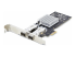 StarTech.com 2-Port GbE SFP Network Card, PCIe 2.0 x1, Intel I350-AM2 2x 1GbE Controller, 1000BASE Copper/Fiber Optic, Dual-Port Gigabit Ethernet NIC, Desktop/Server Backplanes - Left-angle