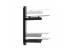 StarTech.com Dual Floating Wall-Mounted AV Shelves, Adjustable Height Shelf For Under TV, Organize A/V Equipment On Black Tempered Glass Shelves - Left side