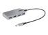 StarTech.com 4-Port USB Hub, USB 3.0 5Gbps, Bus Powered, USB-A to 4x USB-A Hub with Optional Auxiliary Power Input, Portable Desktop/Laptop USB Hub with 1ft (30cm) Attached Cable - Left-angle