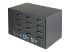 StarTech.com 2 Port Quad Monitor DisplayPort KVM Switch, 4K 60Hz UHD HDR, Desktop 4K DP 1.2 KVM with 2 Port USB 3.0 Hub (5Gbps) & 4x USB 2.0 HID Ports, Audio, Hotkey Switching, TAA - Back
