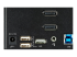 StarTech.com 2 Port Triple Monitor DisplayPort KVM Switch, 4K 60Hz UHD HDR, Desktop 4K DP 1.2 KVM with 2 Port USB 3.0 Hub (5Gbps) & 4x USB 2.0 HID Ports, Audio, Hotkey Switching, TAA - Close up