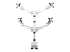 StarTech.com Desk Mount Quad Monitor Arm, Premium Articulating VESA 4 Monitor Mount 2x2 up to 27", Ergonomic Height Adjustable Pole Mount, Tilt/Swivel/Rotate, C-Clamp/Grommet, Silver - Back