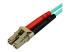 StarTech.com 10 m OM4 LC to LC Multimode Duplex Fiber Optic Patch Cable- Aqua - Close up