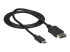 StarTech.com 3ft/1m USB C to DisplayPort 1.2 Cable 4K 60Hz, USB-C to DisplayPort Adapter Cable HBR2, USB Type-C DP Alt Mode to DP Monitor Video Cable, Compatible with Thunderbolt 3, Black - Left-angle