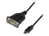 StarTech.com USB C to Serial Adapter Cable with COM Port Retention, 16" (40cm) USB Type C to RS232 (DB9) Serial COM Port Converter Cable, For PLCs, Scanners, Printers, Windows/macOS/Linux - Right-angle