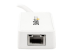 StarTech.com USB 3.0 to Gigabit Ethernet Adapter NIC w/ USB Port (White) - Left side