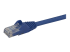 StarTech.com 15m CAT6 Ethernet Cable, 10 Gigabit Snagless RJ45 650MHz 100W PoE Patch Cord, CAT 6 10GbE UTP Network Cable w/Strain Relief, Blue, Fluke Tested/Wiring is UL Certified/TIA - Close up