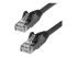 StarTech.com 75ft CAT6 Ethernet Cable, 10 Gigabit Snagless RJ45 650MHz 100W PoE Patch Cord, CAT 6 10GbE UTP Network Cable w/Strain Relief, Black, Fluke Tested/Wiring is UL Certified/TIA - Right-angle