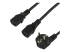 StarTech.com 2m (6ft) Computer Power Cord, 18AWG, EU Schuko to 2x C13 Power Cord, 10A 250V, Black Replacement AC Cord, TV/Monitor Power Cable, Schuko CEE 7/7 to IEC 60320 2x C13 Power Cord - Right-angle