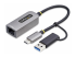 StarTech.com 2.5GbE USB-C to Ethernet Adapter with USB-A Converter - Right-angle