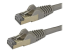 StarTech.com 3m CAT6A Ethernet Cable, 10 Gigabit Shielded Snagless RJ45 100W PoE Patch Cord, CAT 6A 10GbE STP Network Cable w/Strain Relief, Grey, Fluke Tested/UL Certified Wiring/TIA - Right-angle