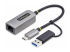 StarTech.com 2.5GbE USB-C to Ethernet Adapter with USB-A Converter - Right-angle