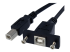 StarTech.com 1 ft Panel Mount USB Cable B to B - Right-angle