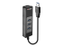 Lindy USB 3.1 Hub & Gigabit Ethernet Adapter - Left-angle