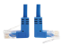 Tripp Lite Up/Down-Angle Cat6 Gigabit Molded Slim UTP Ethernet Cable (RJ45 Up-Angle M to RJ45 Down-Angle M), Blue, 3 ft. - Close up